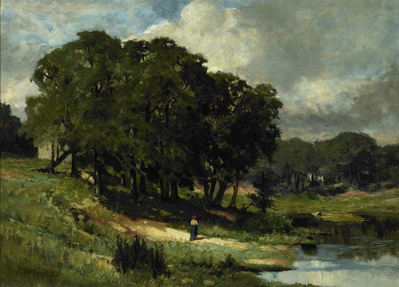Edward Mitchell Bannister, Woman Standing near a Pond